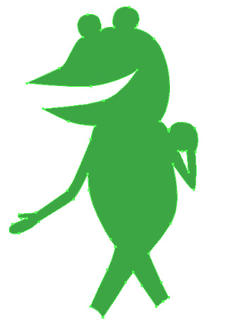 カエルの色を付けるクローズパス