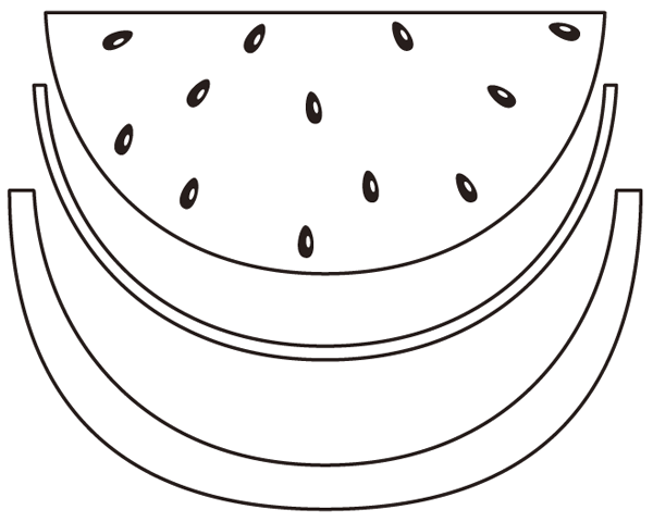 スイカのイラスト 分解図
