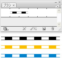 イラレ屋のプレゼント Illustratorパターンブラシ 線路 O