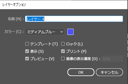 レイヤーオプション