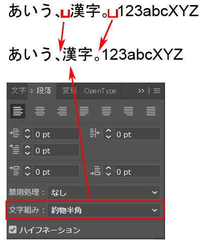 イラレの句読点を詰めてキレイに文字組みする方法 イラレ屋