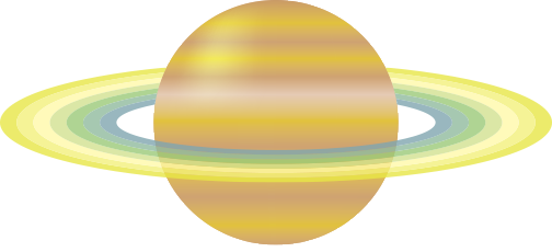 土星のフリーイラスト